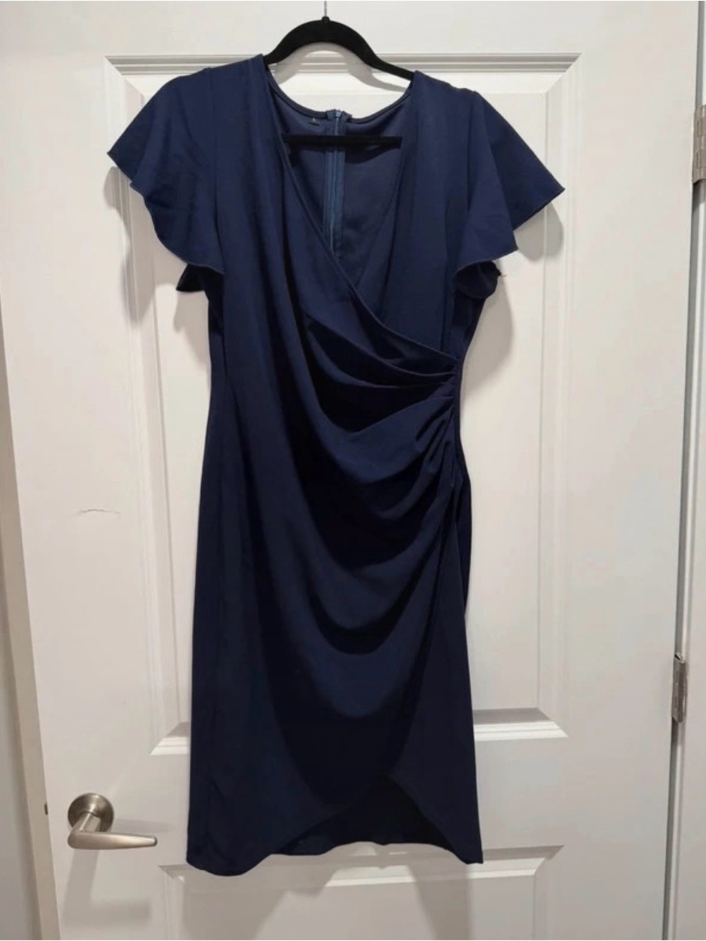 Amazon Women's Navy Wrap-Style Midi Dress